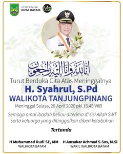 Turut Berduka, Wako Rudi Sebut Syahrul Putra Terbaik Tanjungpinang