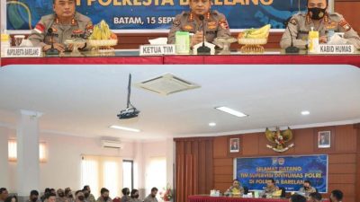 Tim Supervisi Divhumas Polri Kunjungi Polresta Barelang