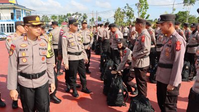 Persiapan Pelepasan Personel Bintan Menuju Pengamanan TPS