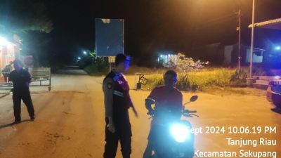 Polsek Sekupang Pantau Wilayah Rawan Kejahatan, Pastikan Keamanan Pada Dini Hari