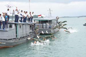 Olahraga Bersama TNI AL Se-Tanjungpinang Semarakan Jelang Hari Armada Tahun 2019