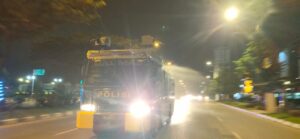 Polresta Barelang Kembali Lakukan Penyemprotan Desinfektan di jalan- jalan Protokol Kota Batam