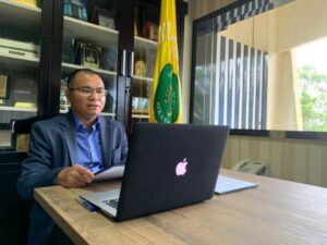 Manfaatkan Teknologi, Rektor Lantik Pejabat di Lingkungan Unilak secara Virtual