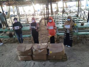 TP PKK Kepri Serahkan 3000 Masker Kepada TP PKK Batam