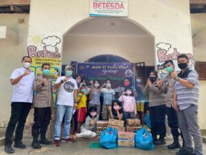 Bentuk Rasa Syukur, Wira Satria Wicaksono (WSW) 47 Polda Kepri Berbagi Bersama Anak Yatim