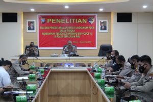 Puslitbang Polri Evaluasi Penerapan Aplikasi di Polda Kepri