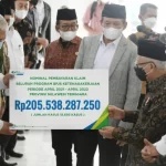 Wapres Serahkan Manfaat Program dan Beasiswa BPJS Ketenagakerjaan Kepada Keluarga Pekerja