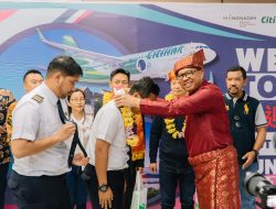 Penerbangan International Perdana Home Away Rute Batam-Cina Telah Sampai di BIB Pagi Ini
