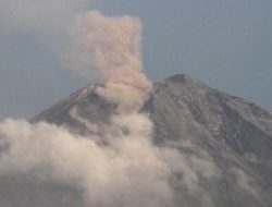 Gunung Semeru Luncurkan Abu Setinggi 800 Meter ke Arah Tenggara