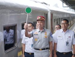 Gelar Flag Off Mudik Bersama BUMN Tahap Pertama, Jasa Raharja Berangkatkan Ribuan Pemudik Moda Kereta Api ke Sejumlah Daerah