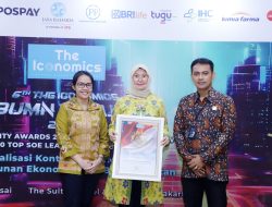 Berkontribusi Terhadap Pembangunan Ekonomi Berkelanjutan, Jasa Raharja Raih Penghargaan di 6th Anniversary Indonesia BUMN Awards 2024