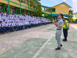 Jasa Raharja Tanjungpinang dan Satlantas Polresta Tanjungpinang Gelar Sosialisasi PPKL dalam rangka MPLS